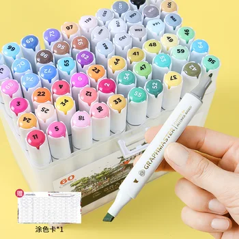 Спиртовой маркер Gm1020, студенческий набор, детская цветная ручка для рисования, анимационный художественный двуглавый маркер