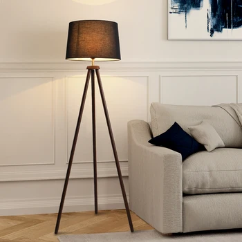 Торшер в скандинавском минималистичном стиле из дерева, Японский штатив, светодиодная вертикальная лампа, диван для гостиной, торшеры из орехового дерева, Дизайнерский атмосферный светильник