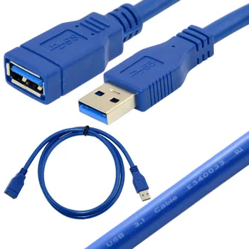Синий стандартный 5 Гбит/с Сверхскоростной кабель USB 3.0 A male-USB 3.0 A Female Extension0.3m 0,6м 1 м 1,5 м 3 м Кабель
