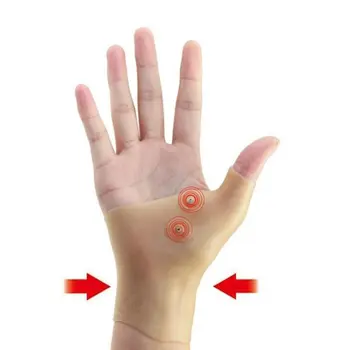 Перчатки для магнитотерапии, поддерживающие запястье и большой палец руки, силиконовый гель, корректор давления при артрите, Массажные перчатки для снятия боли, защитные