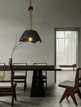 Люстры Nordic Wabi Sabi Wind, подвесные светильники из смолы E27, дизайнерские подвесные светильники странных форм для гостиной