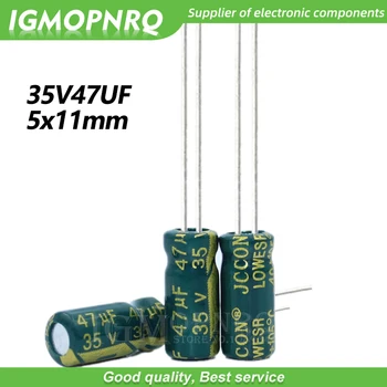50ШТ 35V47UF 5 * 11 мм igmopnrq Алюминиевый электролитический конденсатор с высокой частотой и низким сопротивлением 5x11 мм