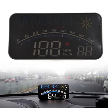 HUD GPS Спидометр, дисплей на лобовом стекле, Универсальное напоминание об усталости при вождении, сигнализация о превышении скорости, дисплей на лобовом стекле