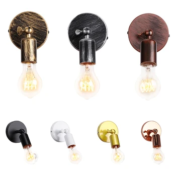 Промышленный бронзовый настенный светильник с простой регулировкой головки, настенный светильник для прихожей, Прикроватный светильник для освещения лофта, бра в стиле ретро
