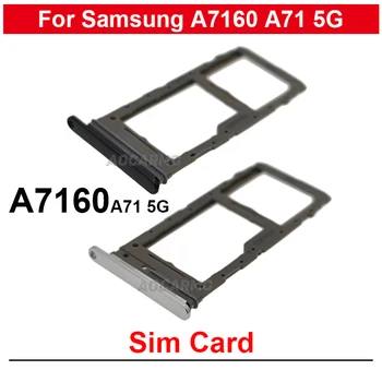 Для Samsung Galaxy A71 5G A7160 Sim-карты Лоток для одной и двух Sim-карт Держатель microSD Слот для розетки Запасные части
