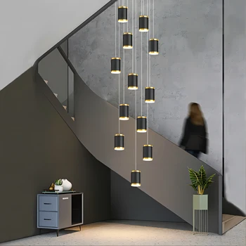 Современный домашний декор светодиодные фонари подвесные светильники для лестничных люстр для гостиной подвесной светильник освещение в помещении