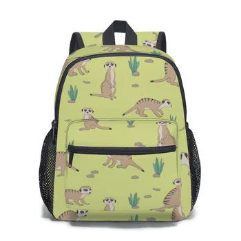 Детский рюкзак с рисунком милых сурикатов из пустыни, школьная сумка для малышей, детский сад, Mochila для мальчиков и девочек 2-5 лет