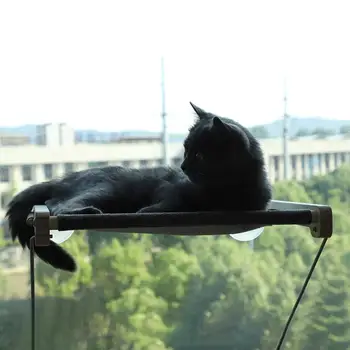 Складной гамак для кошек с высокой грузоподъемностью, Съемная присоска, кошачье гнездо, Кошачьи качели для балкона с видом из окна