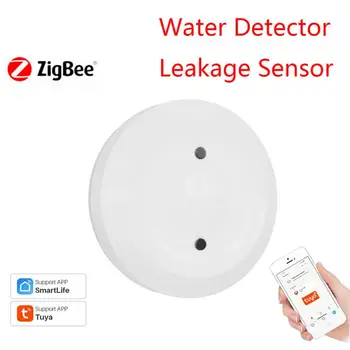 Датчик погружения в воду TUYA ZigBee, Детектор утечки воды, сигнализация, датчик замачивания, сигнализация Smart Life с полным подключением к воде.