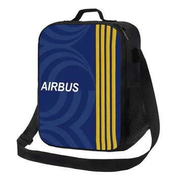 Пилот-истребитель Airbus Термоизолированные сумки для ланча Женский авиационный самолет Переносная сумка для ланча для школьного офиса Bento Food Box