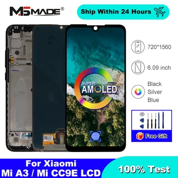 AMOLED Для Xiaomi MI A3 LCD M1906F9SH M1906F9SI Дисплей Сенсорный Экран Дигитайзер Запасные Части Для Xiaomi Mi CC9E Дисплей