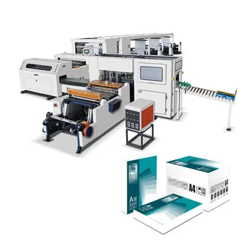 Полностью Автоматическая линия по производству копировальной бумаги формата А4, станок для резки листов бумаги формата А4, упаковочная машина для бумаги