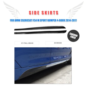 Комплект автомобильных боковых юбок и фартуков из углеродного волокна для BMW 3 серии GT F34 M Sport Bumper 4-Дверный 2014-2017 Автомобильный стайлинг