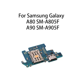 USB Порт Для зарядки Разъем Док-станции Зарядная Плата Гибкий Кабель Для Samsung Galaxy A80 SM-A805F A90 SM-A905F