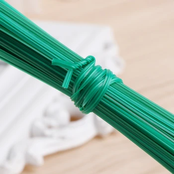 100 Шт Садовая Проволока С Покрытием Twist Wire String Tie Для Поддержки Растений Пластиковый Ремень Кабели Челнока