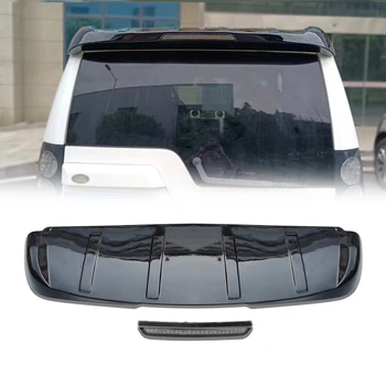 ABS Черный задний спойлер, откидная створка со светодиодной подсветкой для Land Rover Discovery 2010-2016, Спойлер заднего багажника, прочный