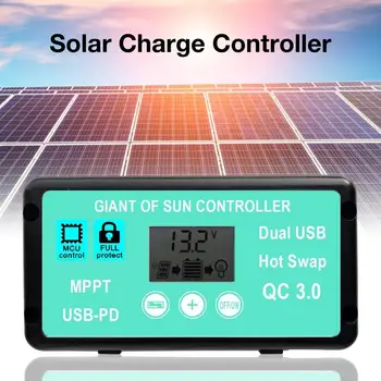 Контроллер солнечной энергии Mppt Контроллер точного контроля С функцией ЖК-экрана С множественной защитой Контроллер солнечной зарядки