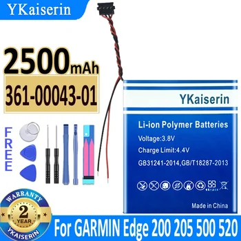 2500 мАч YKaiserin Аккумулятор 361-00043-01 для GARMIN Edge 200 205 500 520 Edge Explore 820 GPS 520 Plus Bateria