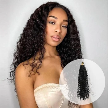 Наращивание волос Belle Show Water Curl Wave Afro kinky Twist Объемная коса для вязания крючком Термостойкие синтетические вьющиеся волосы для женщин