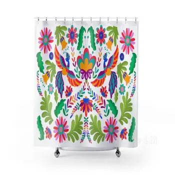 Мексиканская Красочная Занавеска Для душа Такого Же Цвета Украсит Вашу Ванную Комнату Богемным Художественным Декором Для ванны