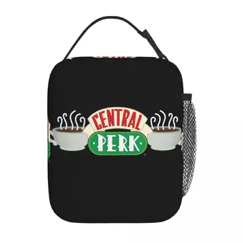 Приглашение с логотипом Central Perk Friends, изолированная сумка для ланча, пакеты для пищевых контейнеров, портативный охладитель, термокоробки для ланча для школы