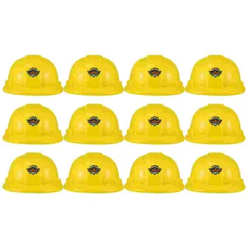 Строительные шляпы, детские игры, маскарадные костюмы, конструирование для детей, желтые строительные шляпы для вечеринки, строительная безопасная игрушка