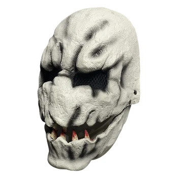 Страшная латексная маска для лица на Хэллоуин, маска для лица с черепом, маска для лица скелета с подвижной челюстью, реалистичная латексная маска с черепом на голове