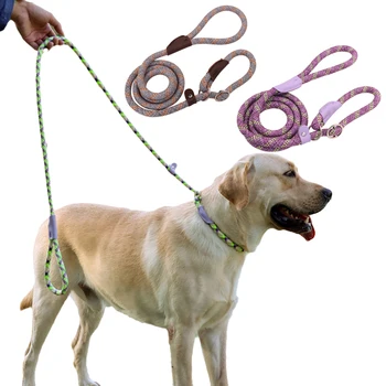 Принадлежности для выгула собак на открытом воздухе Регулируемый Скользящий поводок для домашних животных для маленьких Средних и крупных собак 120/180 см Светоотражающие нейлоновые веревки для собак
