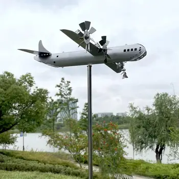 Скульптура Ветра Металлическая 3d Модель Самолета Art B-29 Супер Крепость Садовое Украшение Ловец Ветра Наружный Декор Ветроуловитель