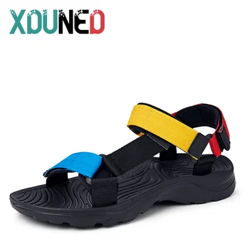 Мужские сандалии XDUNED, простая повседневная летняя обувь, Удобные кроссовки, уличные сандалии для пляжного отдыха, мужские повседневные сандалии, обувь