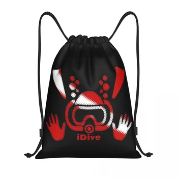 Изготовленный на заказ iDive Dive Flag Сумка для подводного Плавания с завязками Для Женщин И Мужчин, Легкий Рюкзак для хранения в Спортивном зале для дайверов