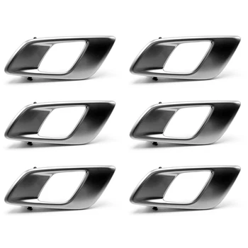 6X Внутренняя Ручка Левой Межкомнатной Двери Автомобиля Ford Ranger 2012-2021 Everest 2015-2021 Mazda BT50 2012-2019 Серебристо-Серый