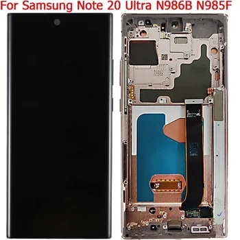 Super AMOLED Для Samsung Note 20 Ultra ЖК-дисплей Сенсорный Экран С Рамкой 6,9 