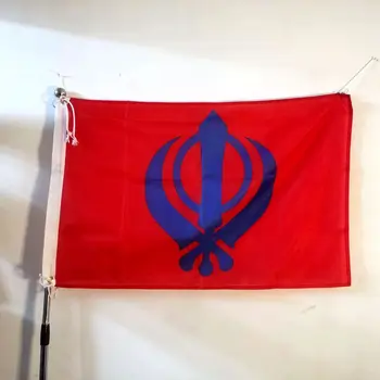 Флаг Сикхов Баннер Религии Индийского сикхизма Наружный декор 90x150 см Полиэстер