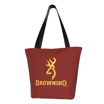 Сумки для покупок Browning Grocery, холщовая сумка для покупок с забавным принтом, портативная сумка большой емкости