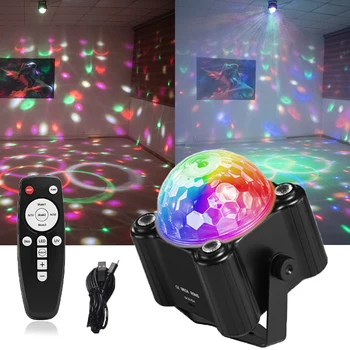 Светодиодный светильник для диско-шаров, ультрафиолетовый светильник для вечеринки, освещение сцены, DJ-бар, освещение атмосферы свадьбы, Хэллоуин, Рождество, декоративные светильники с дистанционным управлением