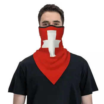 Швейцарский Флаг Швейцарии, бандана, грелка для шеи, Женская Мужская зимняя лыжная трубка, шарф, гетра, маска для лица, чехол