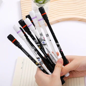 Креативная гелевая ручка длиной 19,5 см, вращающаяся ручка с нескользящим покрытием, Противоскользящая ручка для случайного скручивания, Канцелярские принадлежности, Детская игрушка