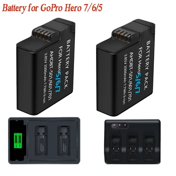 Аккумулятор для GoPro Hero 7 hero 6 hero 5 Black Battery или тройное зарядное устройство для Go Pro Hero7 6 hero5 Black camera battery