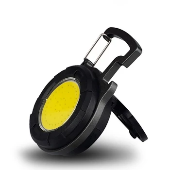 Cob фонарик, походный фонарь, мини портативный светодиодный фонарик с пряжкой для ключей, уличный фонарик из алюминиевого сплава