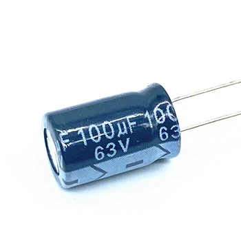 20 шт./лот высокочастотный низкоомный алюминиевый электролитический конденсатор 63v 100 МКФ размером 8 * 12 100 МКФ 20%
