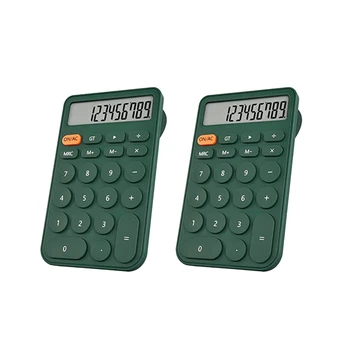Базовый Калькулятор из 2 Упаковок, Карманные Мини-Калькуляторы, 12-Значный Настольный Калькулятор Для Офиса, Школьников