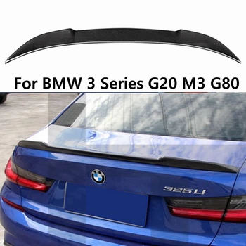 Для BMW 3 серии G20 G28 и M3 G80 CS Style Задний спойлер из углеродного волокна, крыло багажника 2018-2023, FRP, кованый карбон