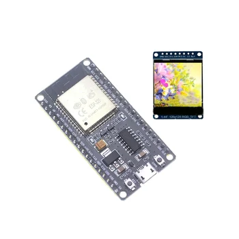 Плата разработки модуля ESP32F Драйвер CH340 Плата разработки беспроводного WiFi Bluetooth с цветным экраном 1,44 дюйма
