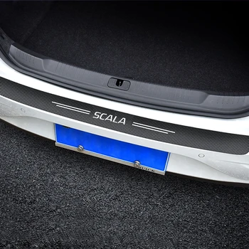 1 шт. автомобильные наклейки из углеродного волокна в багажник автомобиля для автомобиля SKODA SCALA