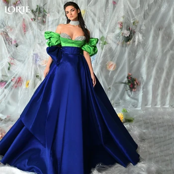 LORIE Mix Color Блестящие вечерние платья с пышными рукавами и бантом, роскошное платье принцессы для выпускного вечера, вечерние платья для вечеринок, Саудовская Аравия