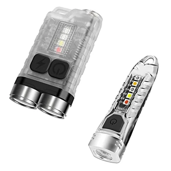 Мини-фонарики для ключей V3, перезаряжаемая светодиодная вспышка USB-C мощностью 900LM с хвостовым магнитом, карманный фонарик V1 IPX6