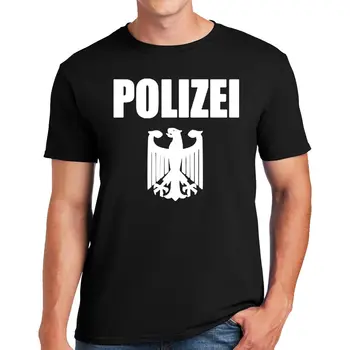 Футболка Polizei с логотипом German Eagle, ретро мужская женская футболка