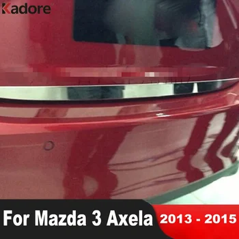Накладка Крышки Заднего Багажника Mazda 3 Axela 2013 2014 2015 Из Нержавеющей Стали, Молдинг Для Задних Ворот Автомобиля, Внешние Аксессуары