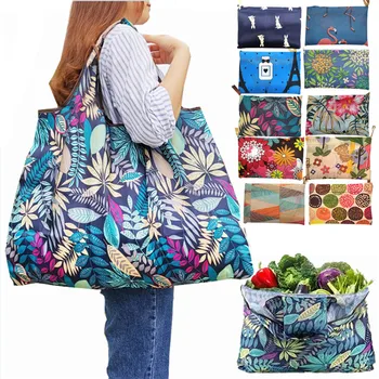 Многоразовая хозяйственная сумка 26 цветов, Большая складная моющаяся сумка-тоут, водонепроницаемая продуктовая сумка для повседневного использования